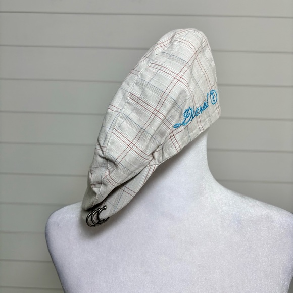 Diesel Off White Flat Cap Newspaper Boy Hat. Size OS-Fits most - Picture 2 of 11